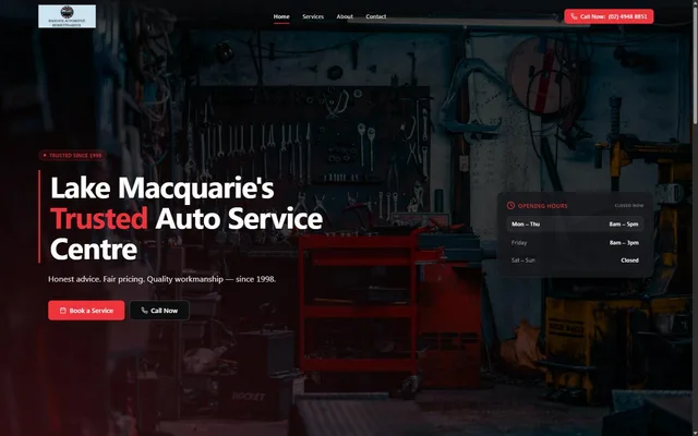 Hancock Automotive — Website Design & Build project screenshot